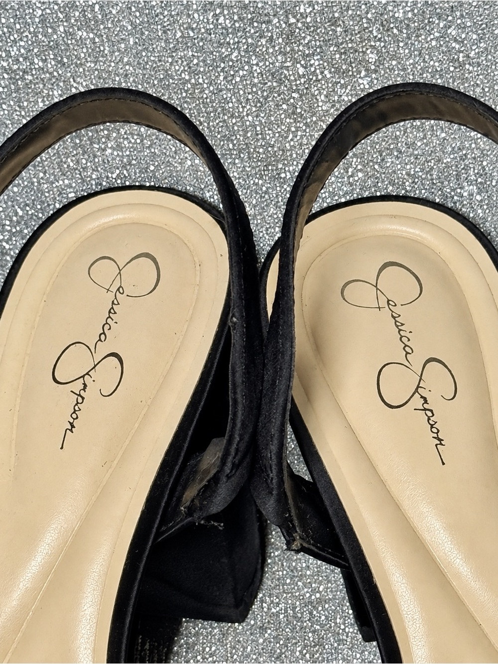 Jessica Simpson Black Pointed-Toe Slingback Bow Heels - Picture 3 of 10